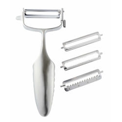 Global GS-94 3-Way Vegetable Peeler with 4 blades