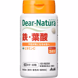 Asahi Dear-Natura Iron & Folic Acid 60 capsules Iron preparations Minerals Iron preparations