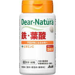 Asahi Dear-Natura Iron &amp; Folic Acid 60 capsules Iron preparations Minerals Iron preparations