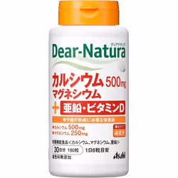 Asahi Dear-Natura Calcium Magnesium Zinc Vitamin D 180 grains Calcium agent Minerals Calcium agent