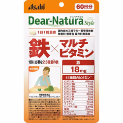 Asahi Dear-Natura Style Iron x Multivitamin 60 capsules Iron preparations Minerals Iron preparations