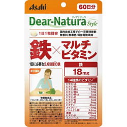 Asahi Dear-Natura Style Iron x Multivitamin 60 capsules Iron preparations Minerals Iron preparations