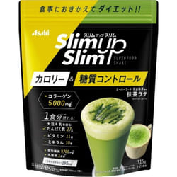 Asahi Slim Up Slim Enzyme + Superfood Shake Green Tea Latte 315g Drinks &amp; Shakes Meal replacements Drinks &amp; Shakes