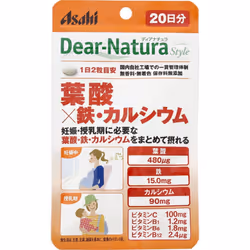 Asahi Dear-Natsra Style Folic Acid x Iron & Calcium 40 capsules Iron preparations Minerals Iron preparations