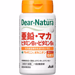 Asahi Dear-Natura Zinc, Maca, Vitamin B1 and B6 60 capsules (30 days) Other (check locks, tongue cleaners, etc.) Minerals Oth ...