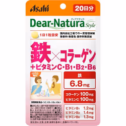Asahi Dear-Natura Style Iron x Collagen 20 capsules (20-day supply) Iron preparations Minerals Iron preparations