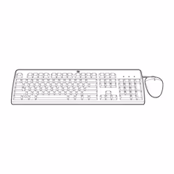 HPE 631346-B21, Wired, USB, AZERTY, Black, Mouse included