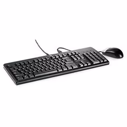 HPE USB Keyboard and Mouse, PVC Free, Intl, Full-size (100%), Wired, USB, QWERTY, Black, Mouse included