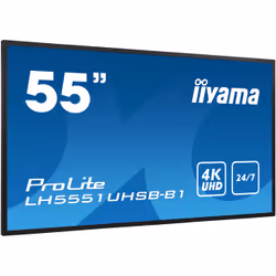 iiyama LH5551UHSB-B1 Signage Display Interactive flat panel 137.2 cm (54") IPS 800 cd/m² 4K Ultra HD Black 24/7