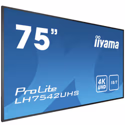 iiyama PROLITE LH7542UHS-B3 Monitor 75 inch 4K UHD IPS 500 cd/m² 18/7 Android Black - Additional view 4