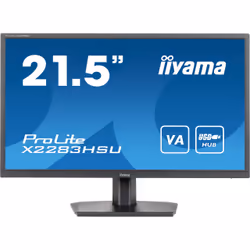iiyama ProLite X2283HSU-B1, 54.6 cm (21.5"), 1920 x 1080 pixels, Full HD, LCD, 1 ms, Black