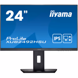 iiyama ProLite XUB2492HSU-B5, 60.5 cm (23.8"), 1920 x 1080 pixels, Full HD, LED, 4 ms, Black