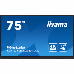 iiyama PROLITE, Digital signage flat panel, 190.5 cm (75"), 3840 x 2160 pixels, Wi-Fi, 16/7