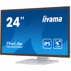iiyama ProLite T2452MSC-W1 computer monitor 60.5 cm (23.8") 1920 x 1080 pixels Full HD LCD Touchscreen Multi-user White - Additional view 5