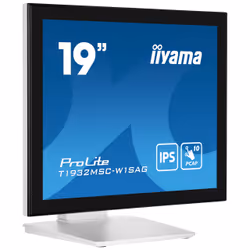 iiyama ProLite T1932MSC-W1SAG computer monitor 48.3 cm (19") 1280 x 1024 pixels Full HD LED Touchscreen Tabletop White - Additional view 4