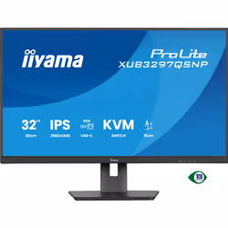iiyama ProLite 32’’ QHD IPS technology panel with RJ45 (LAN), KVM Switch and USB-C Dock with 95W power delivery - Additional view 5