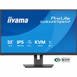 iiyama ProLite 32’’ QHD IPS technology panel with RJ45 (LAN), KVM Switch and USB-C Dock with 95W power delivery - Additional view 8