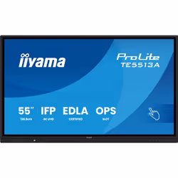 iiyama TE7513A-B1AG, Interactive flat panel, 190.5 cm (75"), 3840 x 2160 pixels, Wi-Fi, 18/7