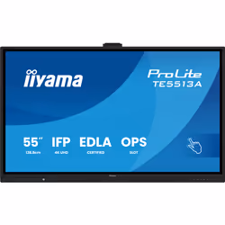 iiyama TE7513A-B1AG Signage Display Interactive flat panel 190.5 cm (75") Wi-Fi 450 cd/m² 4K Ultra HD Black Touchscreen Built-in processor Android 18/7