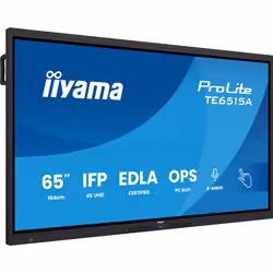 iiyama TE6515A-B1AG Signage Display Digital signage flat panel 163.8 cm (64.5") Wi-Fi 550 cd/m² 4K Ultra HD Black Touchscreen Built-in processor Android