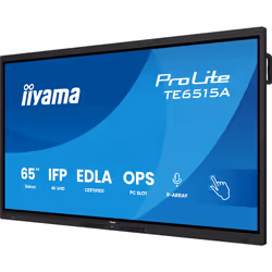 iiyama TE6515A-B1AG Signage Display Digital signage flat panel 163.8 cm (64.5") Wi-Fi 550 cd/m² 4K Ultra HD Black Touchscreen Built-in processor Android