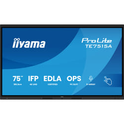 iiyama TE7515A-B1AG Signage Display Digital signage flat panel 189.2 cm (74.5") Wi-Fi 550 cd/m² 4K Ultra HD Black Touchscreen Built-in processor Android
