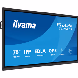 iiyama TE7515A-B1AG Signage Display Digital signage flat panel 189.2 cm (74.5") Wi-Fi 550 cd/m² 4K Ultra HD Black Touchscreen Built-in processor Android