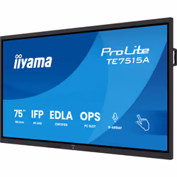 iiyama TE7515A-B1AG Signage Display Digital signage flat panel 189.2 cm (74.5") Wi-Fi 550 cd/m² 4K Ultra HD Black Touchscreen Built-in processor Android