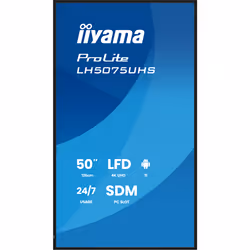 iiyama 50" 4K UHD Professional Digital Signage 24/7 display featuring Android OS, FailOver and Intel® SDM slot - Additional view 3