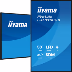iiyama 50" 4K UHD Professional Digital Signage 24/7 display featuring Android OS, FailOver and Intel® SDM slot - Additional view 5