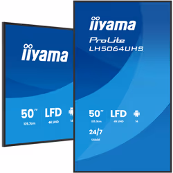 iiyama LH6564UHS-B1AG Signage Display Digital signage flat panel 165.1 cm (65") Wi-Fi 500 cd/m² 4K Ultra HD Black Android 24/7 - Additional view 5