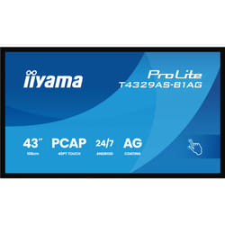 iiyama T4329AS-B1AG Signage Display Interactive flat panel 108 cm (42.5") LED Wi-Fi 500 cd/m² 4K Ultra HD Black Touchscreen Built-in processor Android 24/7