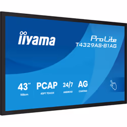 iiyama T4329AS-B1AG Signage Display Interactive flat panel 108 cm (42.5") LED Wi-Fi 500 cd/m² 4K Ultra HD Black Touchscreen Built-in processor Android 24/7 - Additional view 4