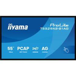 iiyama T5529AS-B1AG Signage Display Interactive flat panel 138.7 cm (54.6") LED Wi-Fi 500 cd/m² 4K Ultra HD Black Touchscreen Built-in processor Android 24/7