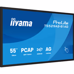 iiyama T5529AS-B1AG Signage Display Interactive flat panel 138.7 cm (54.6") LED Wi-Fi 500 cd/m² 4K Ultra HD Black Touchscreen Built-in processor Android 24/7 - Additional view 4