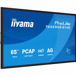 iiyama T6529AS-B1AG Signage Display Interactive flat panel 163.8 cm (64.5") LED Wi-Fi 500 cd/m² 4K Ultra HD Black Touchscreen Built-in processor Android 24/7 - Additional view 6