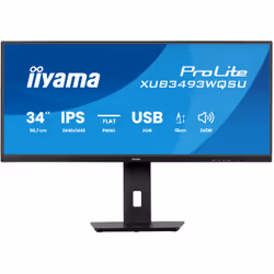 iiyama ProLite 34” IPS ultra-wide flat screen with PiP, PBP and height adjustable stand