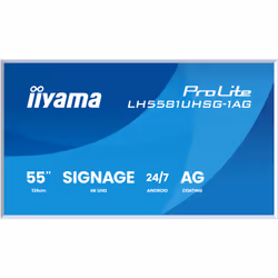 iiyama LH6581UHSG-1AG, Interactive flat panel, 163.8 cm (64.5"), 3840 x 2160 pixels, Wi-Fi, 24/7