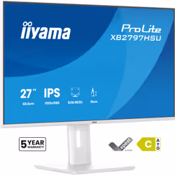 iiyama ProLite XB2797HSU-W1 computer monitor 68.6 cm (27") 1920 x 1080 pixels Full HD White - Additional view 5