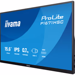 iiyama ProLite 15.6″ portable Full HD IPS monitor with USB‑C, built‑in speakers & leather cover - Additional view 5