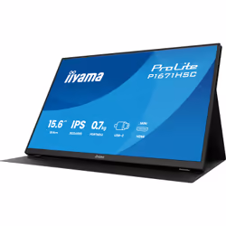 iiyama ProLite 15.6″ portable Full HD IPS monitor with USB‑C, built‑in speakers & leather cover - Additional view 7
