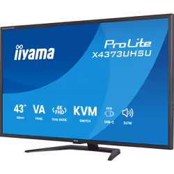 iiyama ProLite X4373UHSU-B2 computer monitor 108 cm (42.5") 3840 x 2160 pixels 4K Ultra HD LED Black - Additional view 4