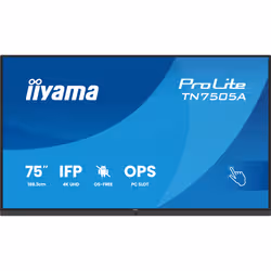 iiyama TN7505A-B1AG Signage Display 189.3 cm (74.5") 500 cd/m² 4K Ultra HD Touchscreen - Additional view 2