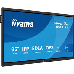 iiyama TE6515A-B2AG Signage Display Interactive flat panel 163.8 cm (64.5") Wi-Fi 550 cd/m² 4K Ultra HD Black Touchscreen Built-in processor Android 24/7