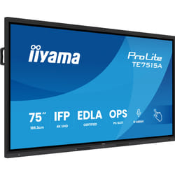 iiyama TE7515A-B2AG Signage Display Interactive flat panel 190.5 cm (75") Wi-Fi 550 cd/m² 4K Ultra HD Black Touchscreen Built-in processor Android 24/7