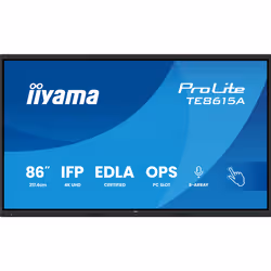 iiyama TE8615A-B2AG Signage Display Interactive flat panel 2.17 m (85.6") Wi-Fi 550 cd/m² 4K Ultra HD Black Touchscreen Built-in processor Android 24/7 - Additional view 3