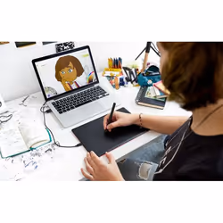 Wacom One by Medium graphic tablet Black, Red 2540 lpi 216 x 135 mm USB - Additional view 4