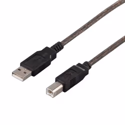 Buffalo BSUAB207BS, 0.7 m, USB A, USB B, USB 2.0, 0.48 Gbit/s, Black