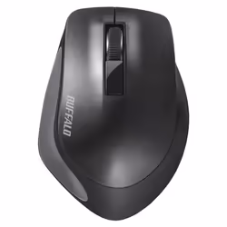 Buffalo Premium Fit BSMBW300M, Right-hand, Blue LED, RF Wireless, 1200 DPI, Black