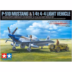 Tamiya North American P-51D Mustang & 1/4 Ton 4X4 1:48 Model Kit